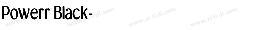 Powerr Black字体转换